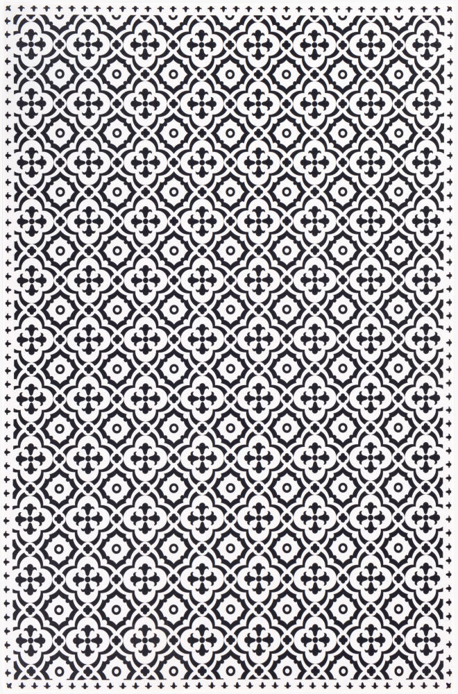Vinilo Machine Woven Rug — Black/White