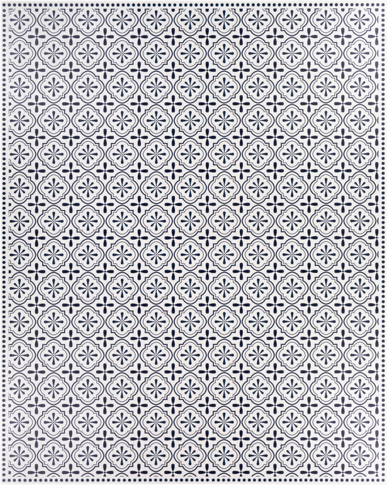 Vinilo Machine Woven Rug — Black/Cream