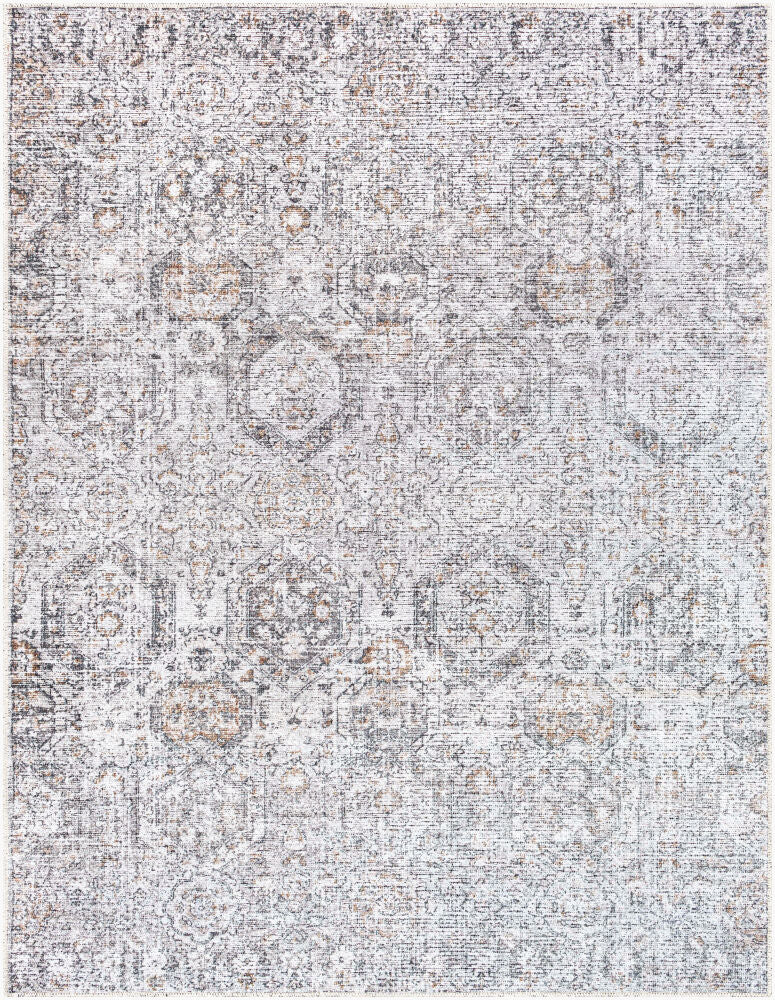 Vinny Machine Woven Rug — Amber/Black