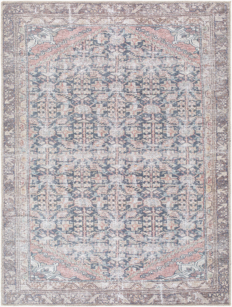 Vinny Machine Woven Rug — Beige/Black