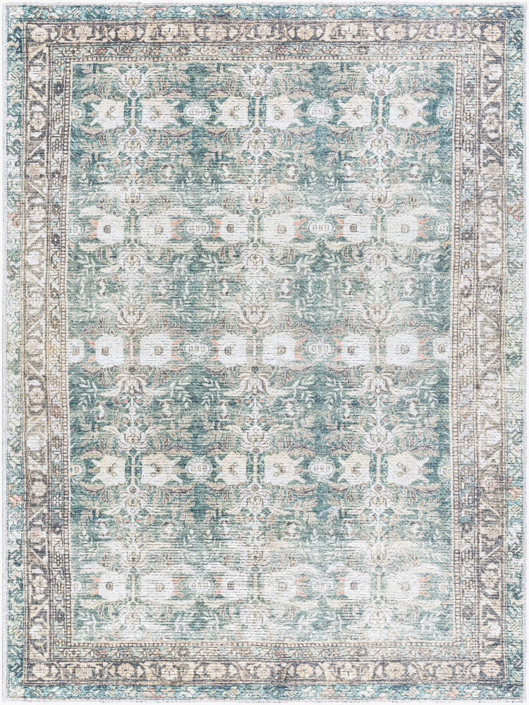 Vinny Machine Woven Rug — Beige/Charcoal