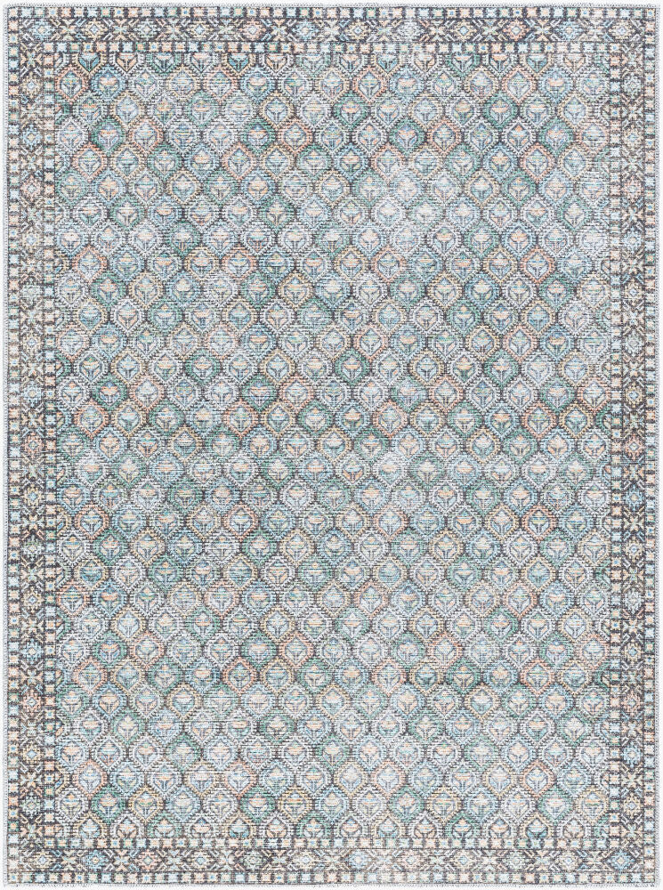 Vinny Machine Woven Rug — Black/Cream