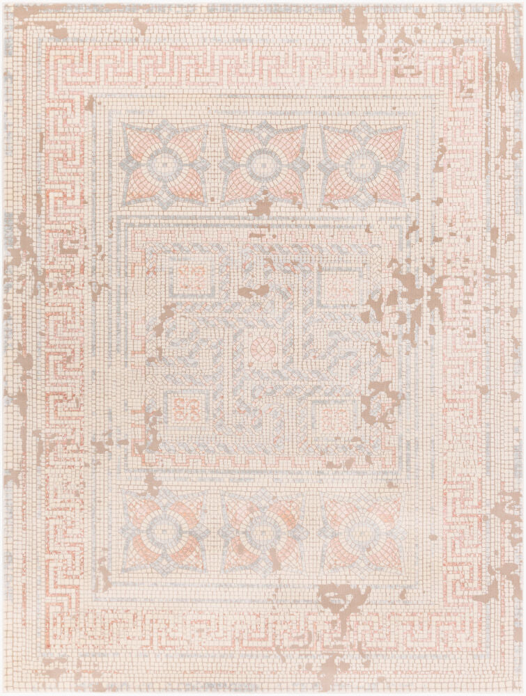 Venezia Machine Woven Rug — Medium Brown/Plum