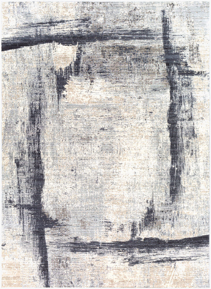 Valour Machine Woven Rug — Charcoal/Ink Blue