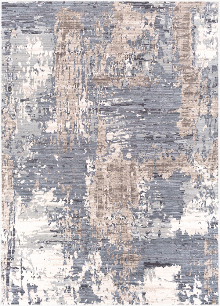 Valour Machine Woven Rug — Black/Cream