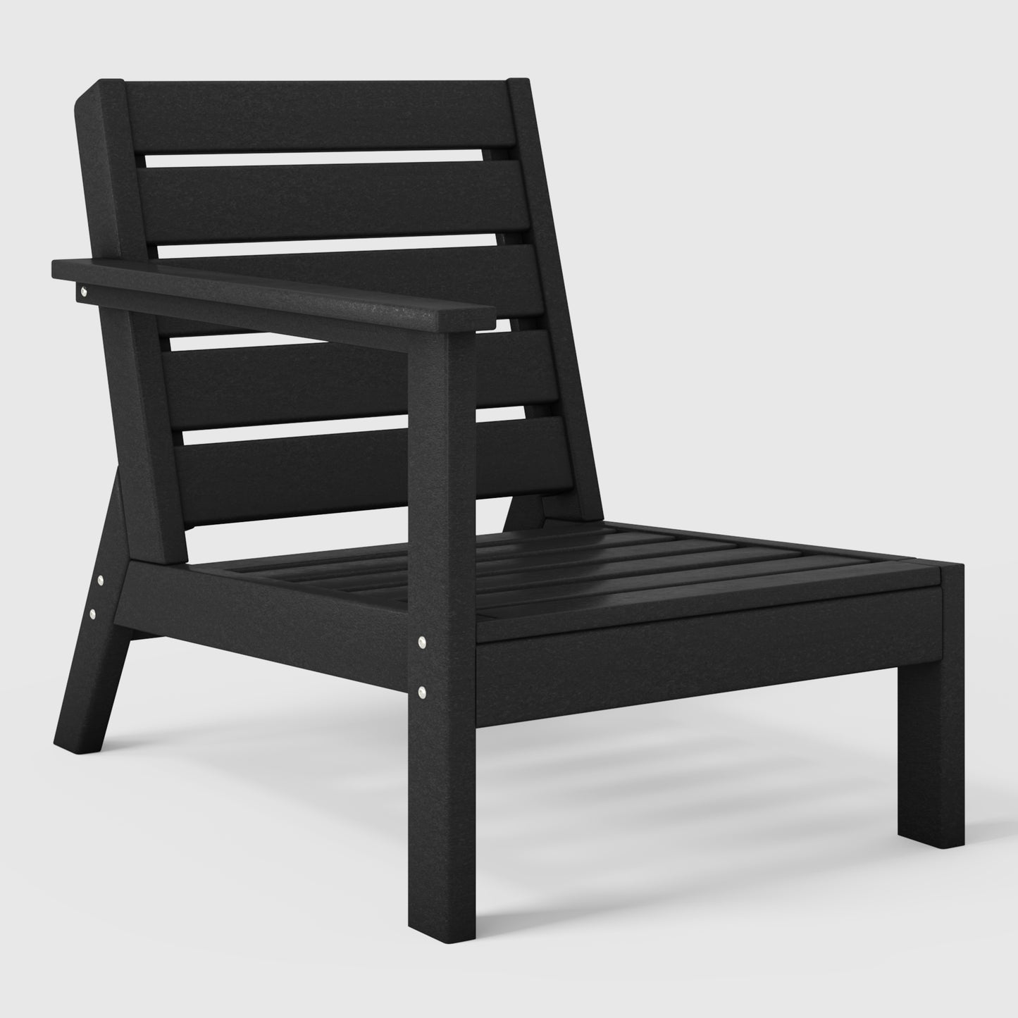 Scottsdale All-Weather Outdoor Modular Deep Seating Left Arm Chair (with Optional Cushions) Black NoCushion Seahawk Designs Patio Chairs