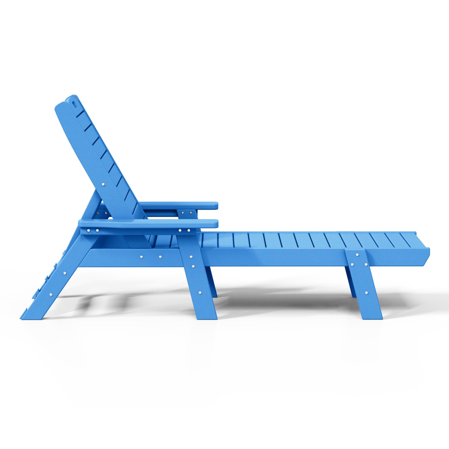 Santa Monica All-Weather Outdoor Reclining Sun Lounger with Arm Rests Pacific Blue Seahawk Designs Patio Chaise Lounges