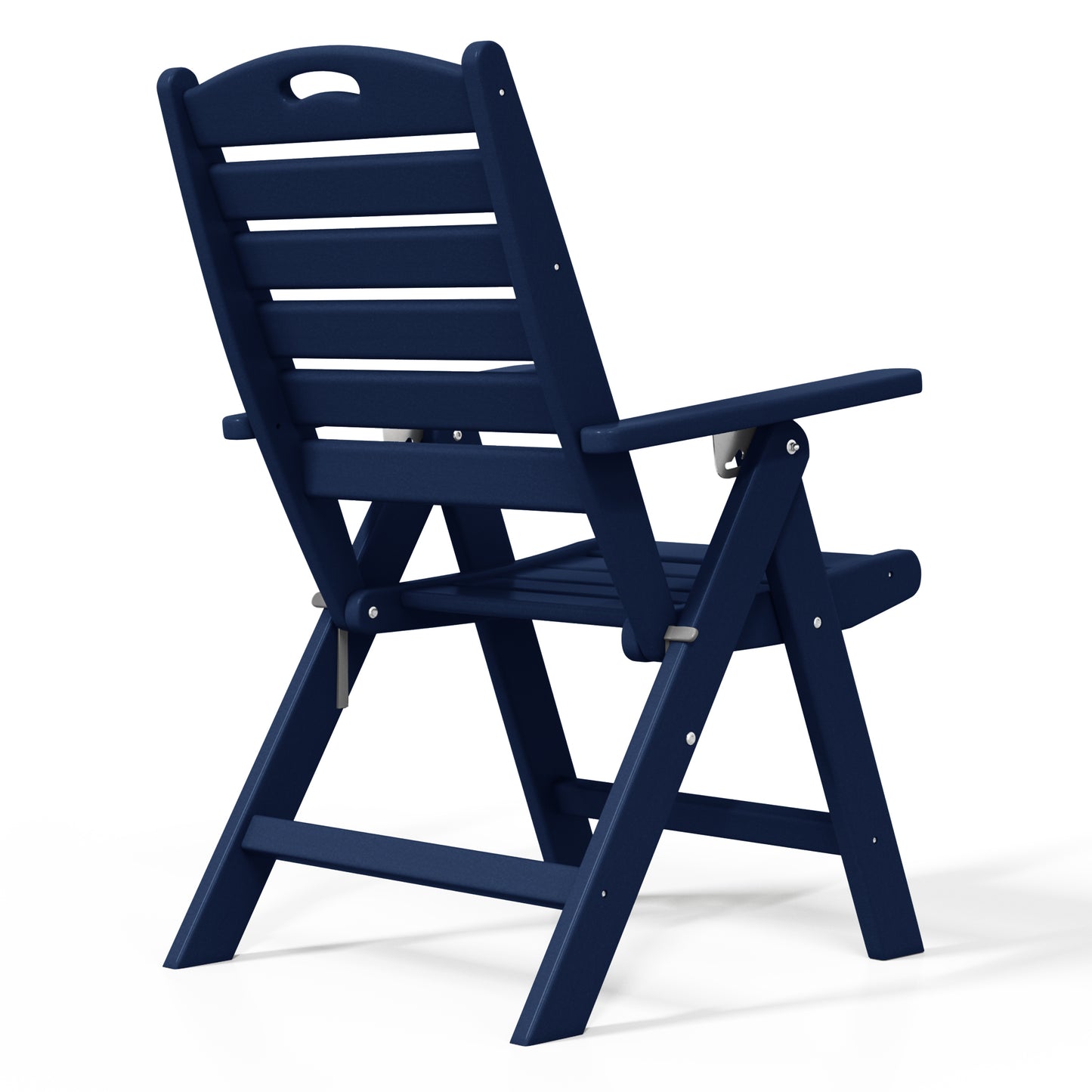 Aarhus All-Weather Outdoor Patio Folding Tall Back Dining Chair (38" High) Seahawk Designs Patio Dining Chairs