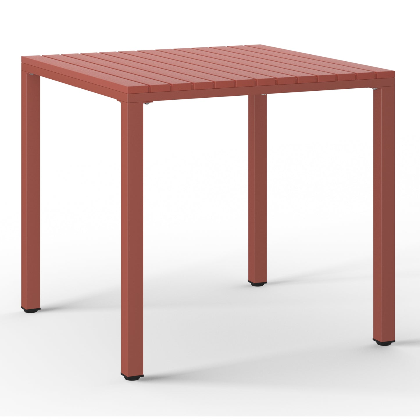 Polyform 31.5" Square Dining Table with Metal Frame Red Seahawk Designs Patio Dining Tables
