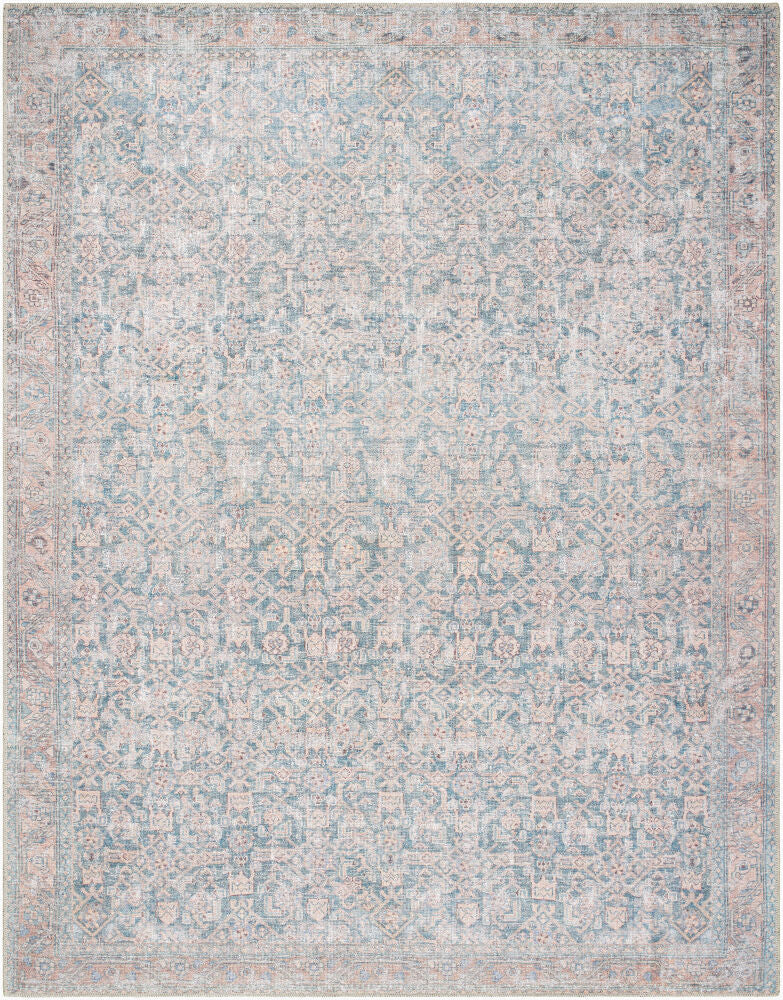 Lorelai Machine Woven Rug — Brown/Deep Teal