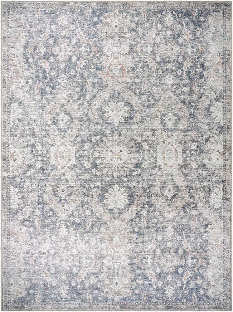 Lorelai Machine Woven Rug — Black/Dark Brown
