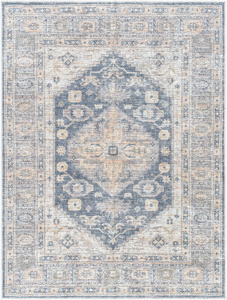 Lorelai Machine Woven Rug — Black/Light Beige