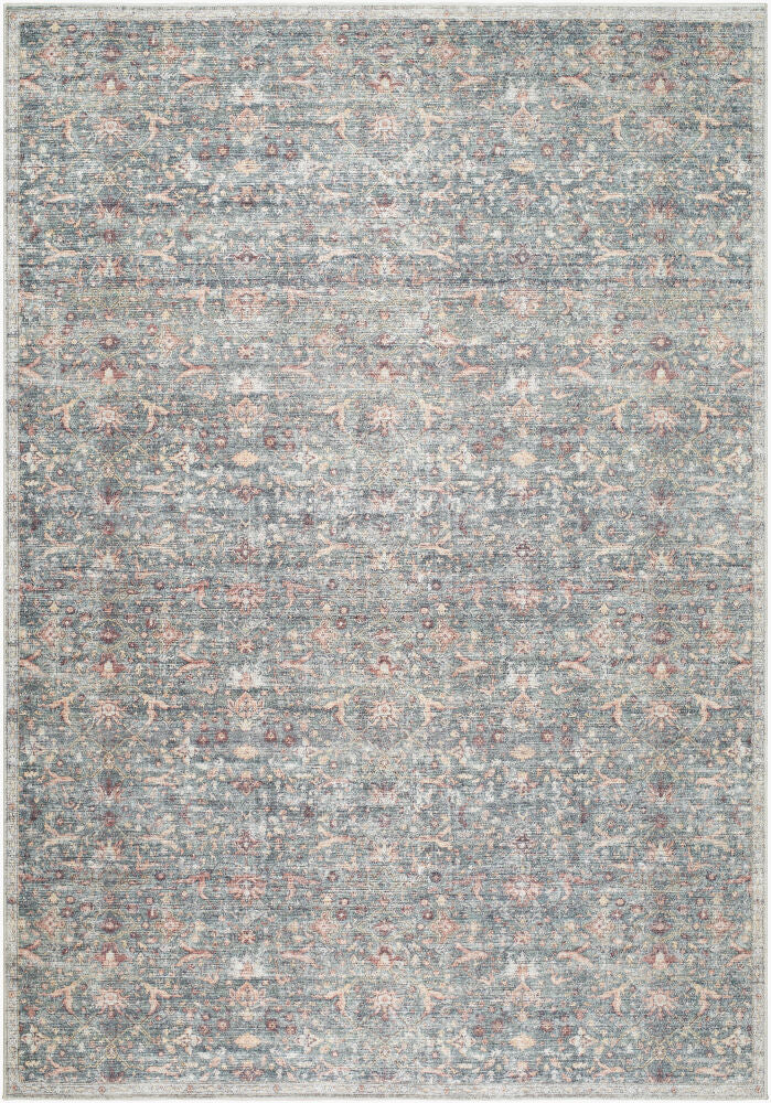 Mary Machine Woven Rug — Dark Brown/Medium Green
