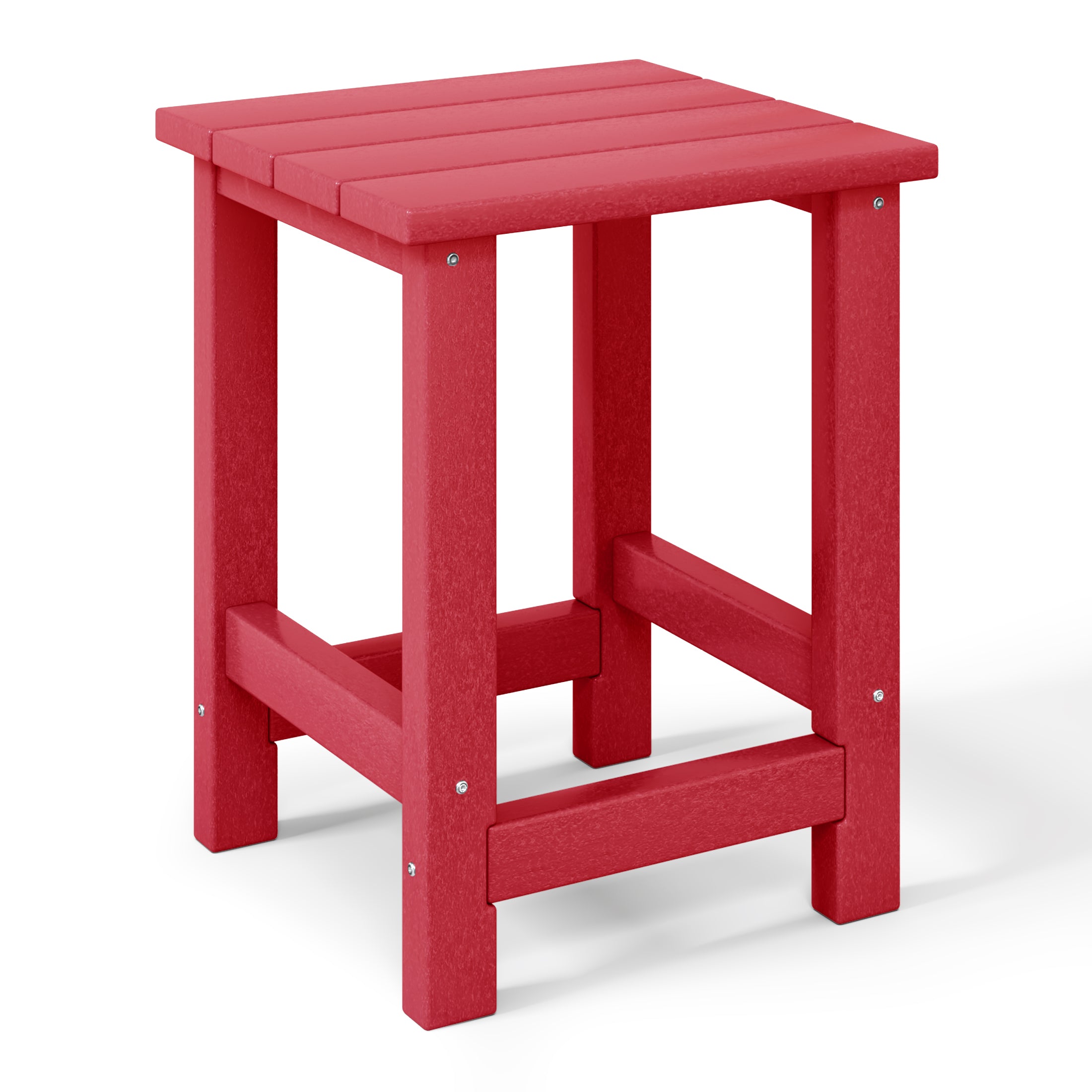 Tiny Terraces Kids' All-Weather Outdoor Side Table (12" Top) Red Seahawk Designs Kids Patio Side Tables