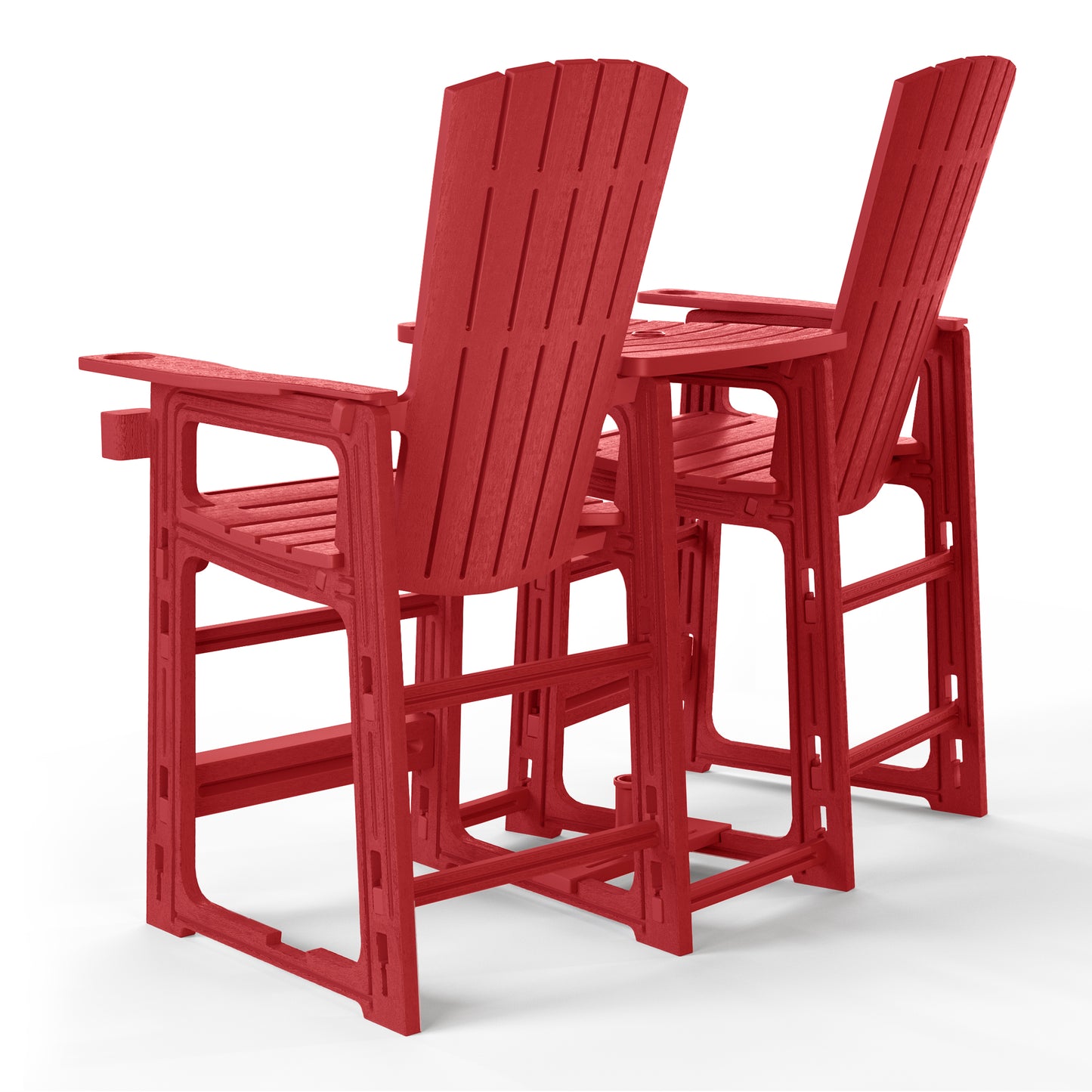 Snap’n Lock Adirondack Balcony Two-Chair Set with Connecting Wedge Table (No Tools or Hardware Required) Seahawk Designs Patio Chairs