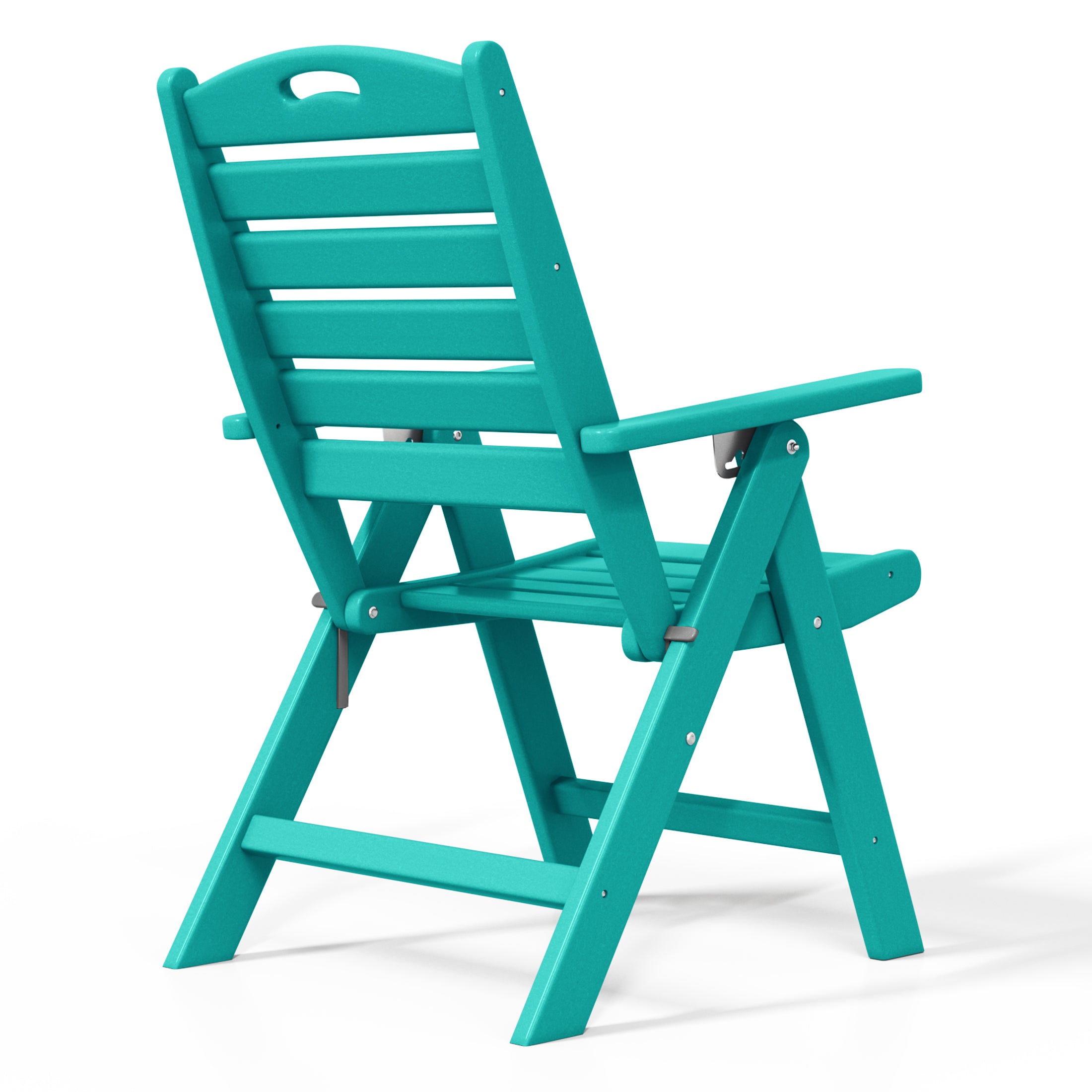 Aarhus All-Weather Outdoor Patio Folding Tall Back Dining Chair (38" High) Seahawk Designs Patio Dining Chairs