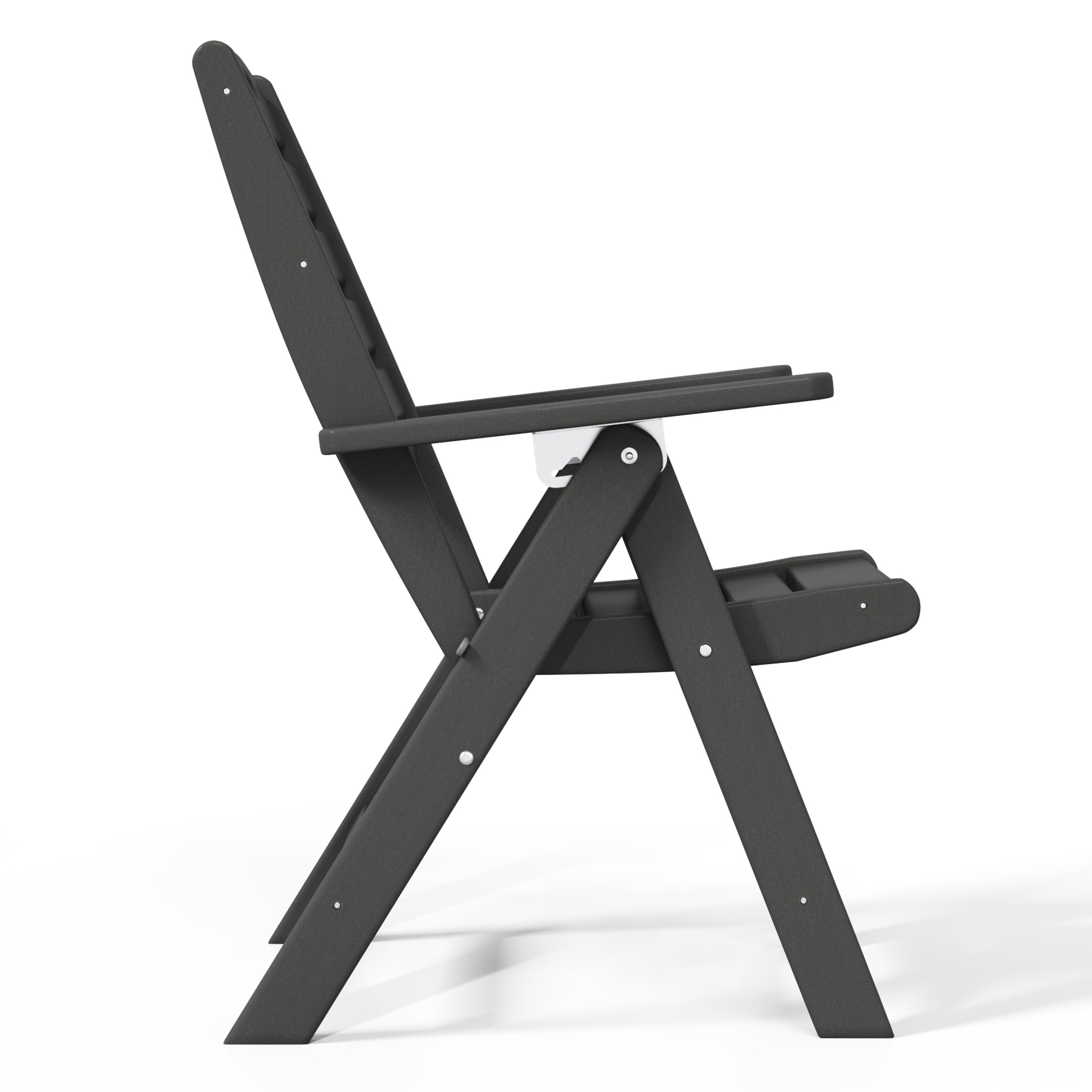 Aarhus All-Weather Outdoor Patio Folding Tall Back Dining Chair (38" High) Gray Seahawk Designs Patio Dining Chairs