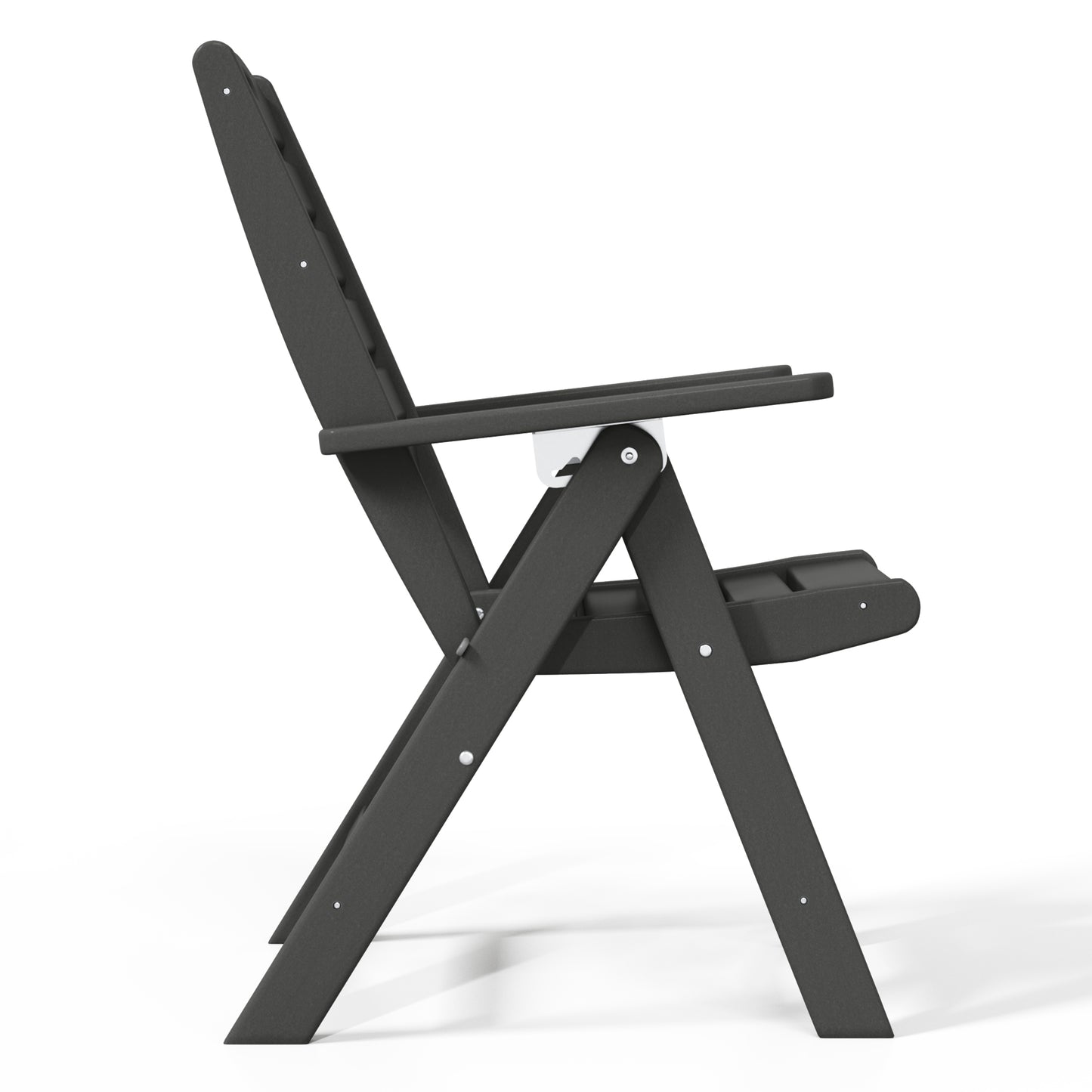 Aarhus All-Weather Outdoor Patio Folding Tall Back Dining Chair (38" High) Gray Seahawk Designs Patio Dining Chairs