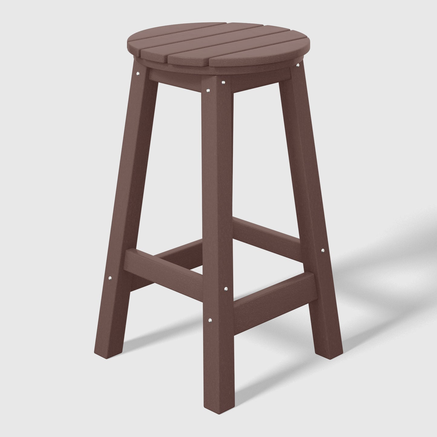 Stockholm All-Weather Outdoor Round Counter Stool (24" Height) Dark Brown Seahawk Designs Patio Bar & Counter Stools