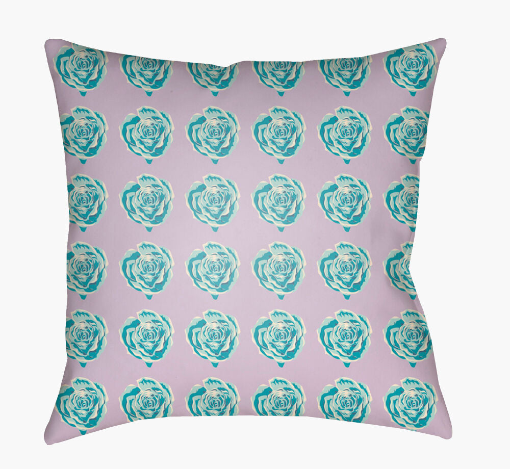 Warhol Accent Pillow — Aqua/Ice Blue