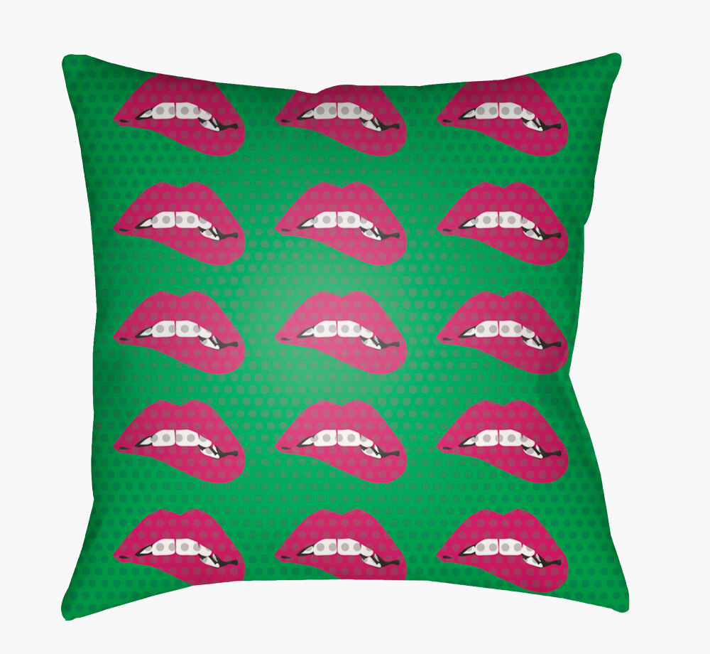 Warhol Accent Pillow — Dark Brown/Fuchsia
