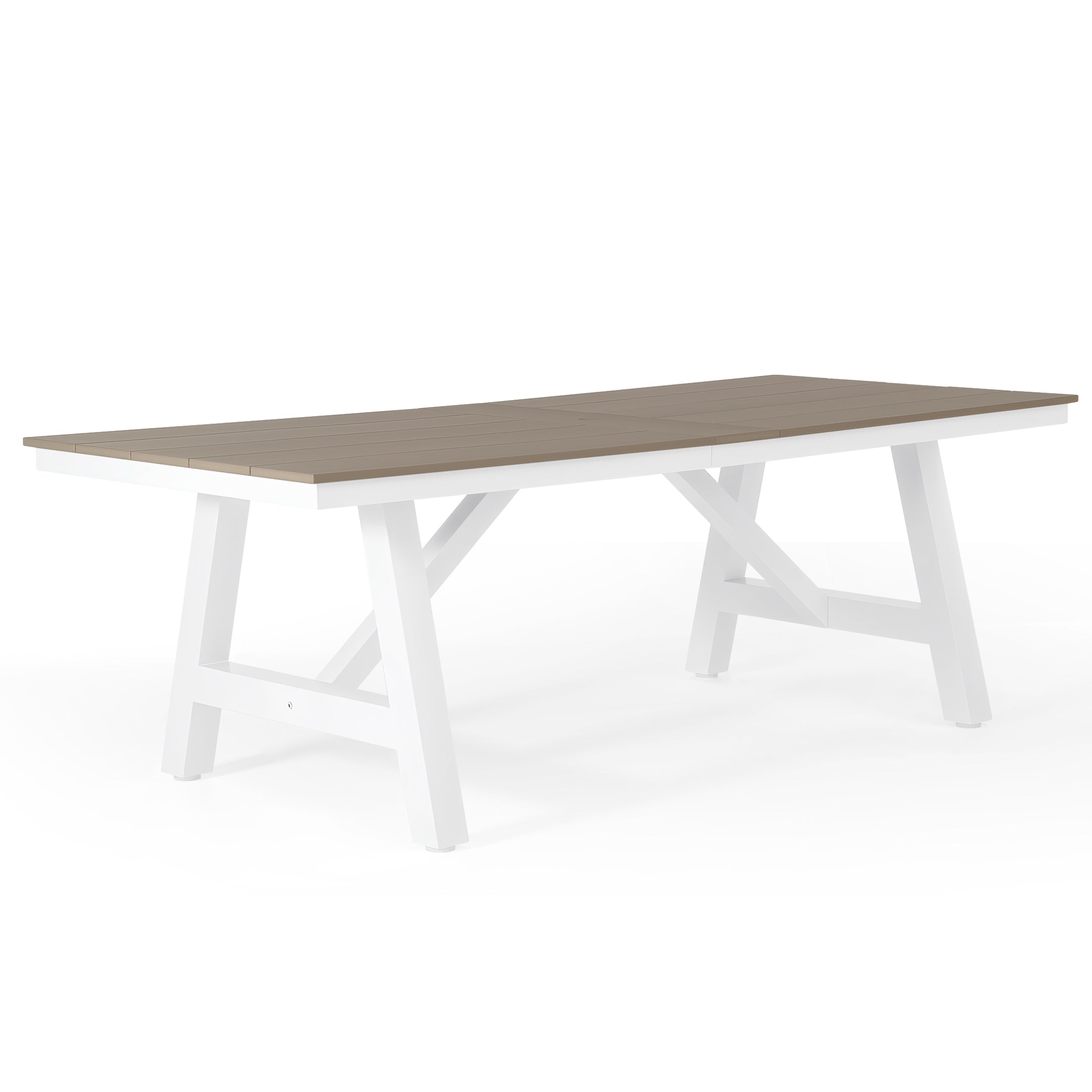 Vista 90" x 39" Rectangular Dining Table Weathered Wood Seahawk Designs Patio Dining Tables
