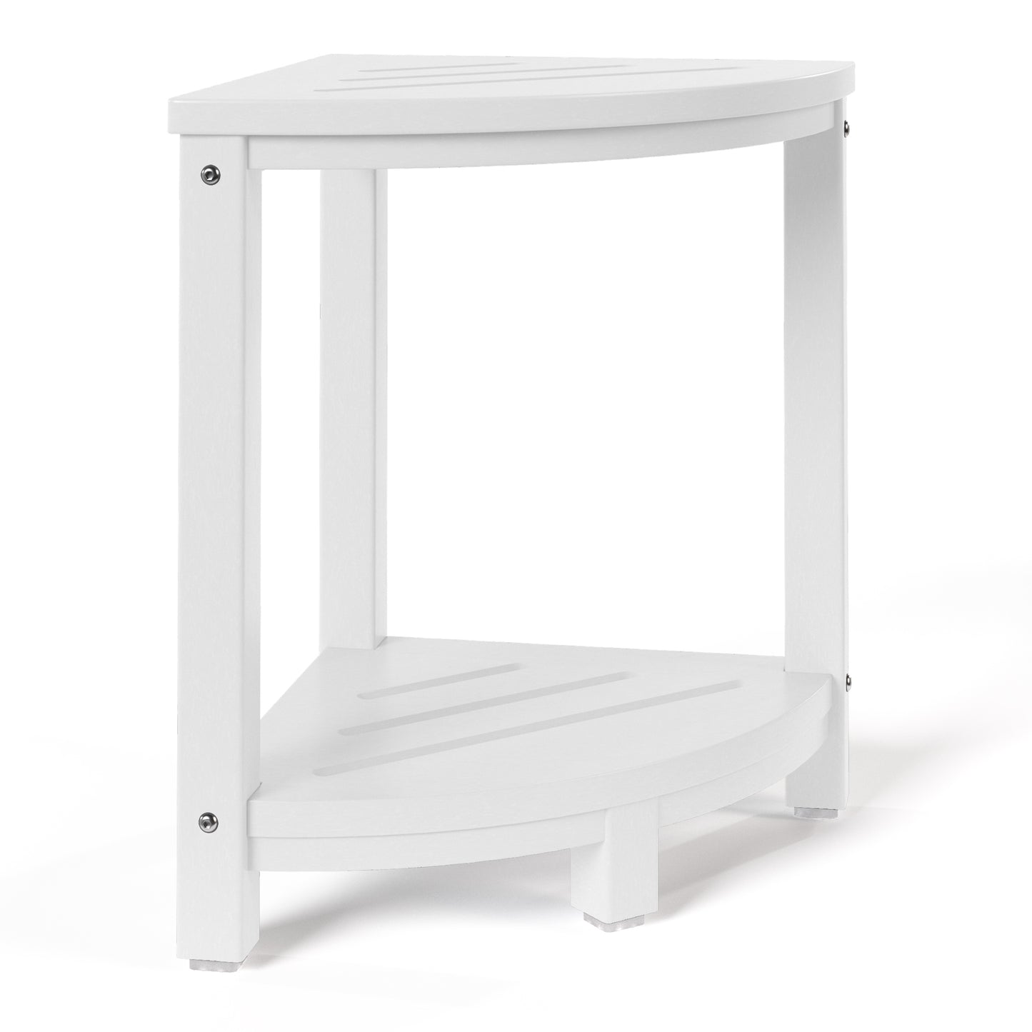 Cascade Bathroom Corner Bench/Table White Seahawk Designs Shower Benches