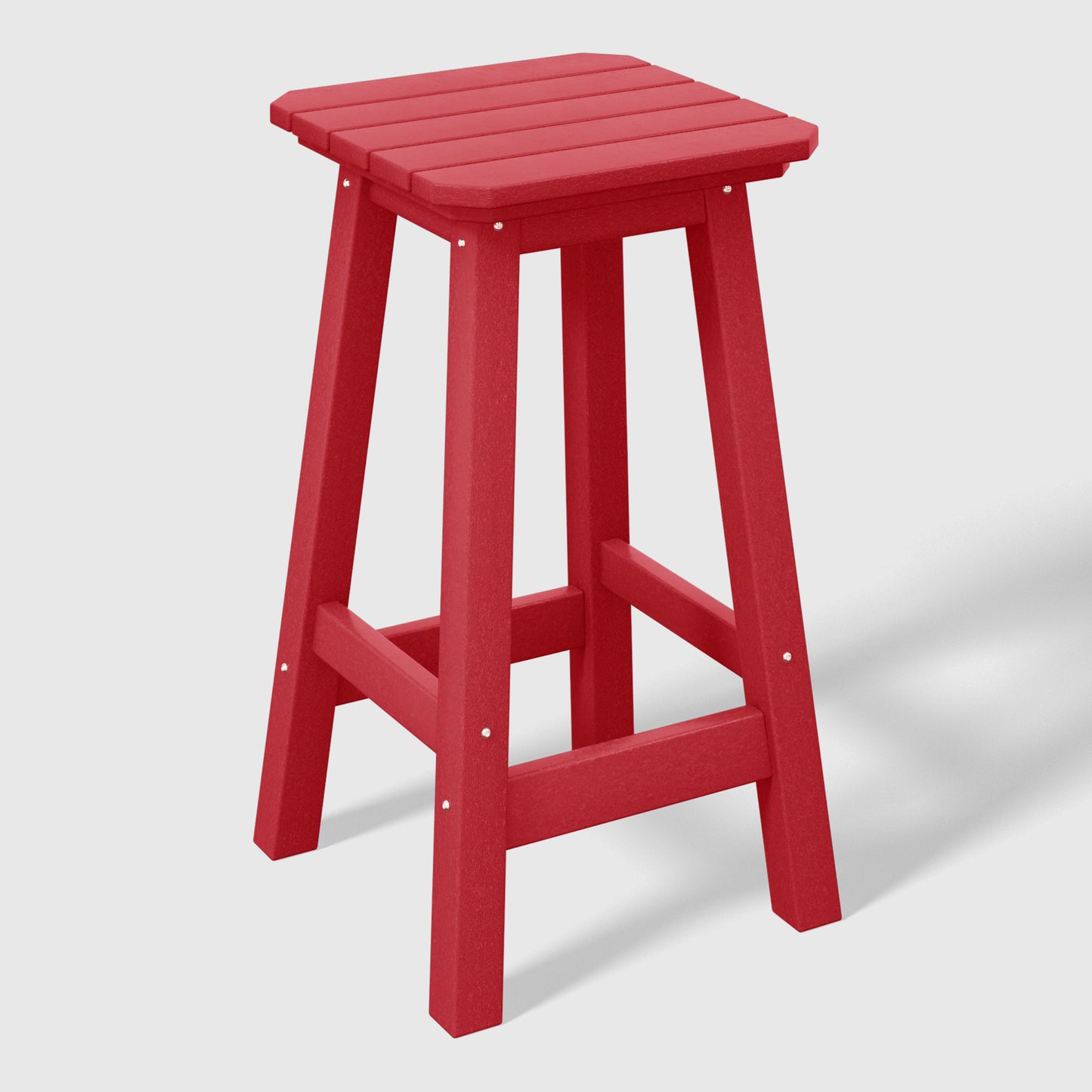 Stockholm All-Weather Outdoor Square Counter Stool (24" Seat Height) Red Seahawk Designs Patio Bar & Counter Stools