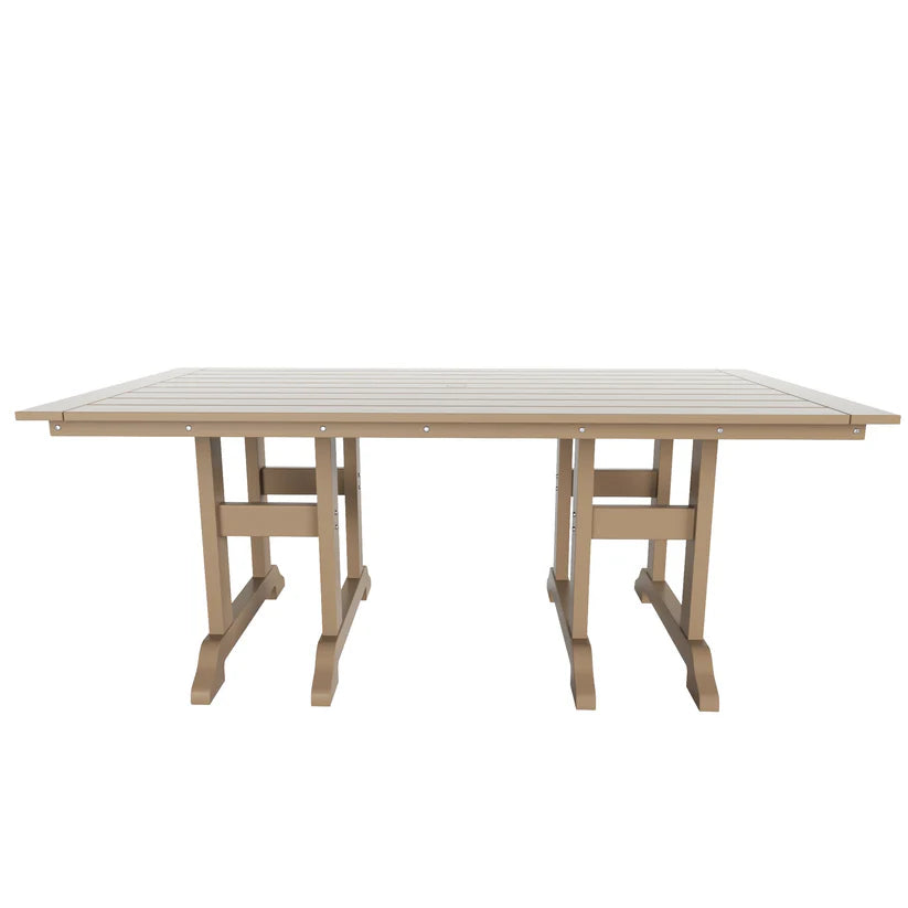 Tuscany All-Weather Outdoor Rectangular Dining Table (71" x 37" Top) Weathered Wood Seahawk Designs Patio Dining Tables
