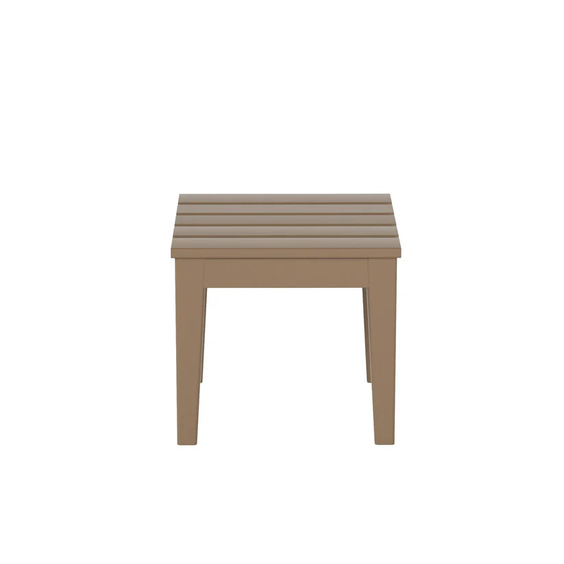 Tuscany All-Weather Outdoor Square Side Table (17" Height) Weathered Wood Seahawk Designs Patio Side Tables
