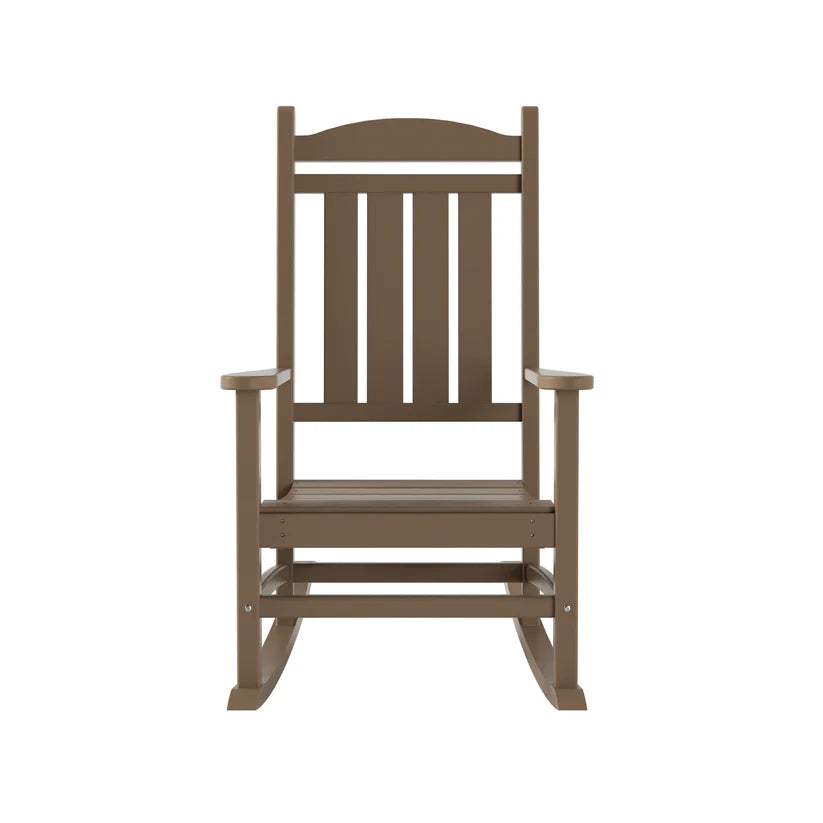 Tuscany All-Weather Outdoor Classic Porch Rocking Chair Weathered Wood Seahawk Designs Patio Rocking Chairs