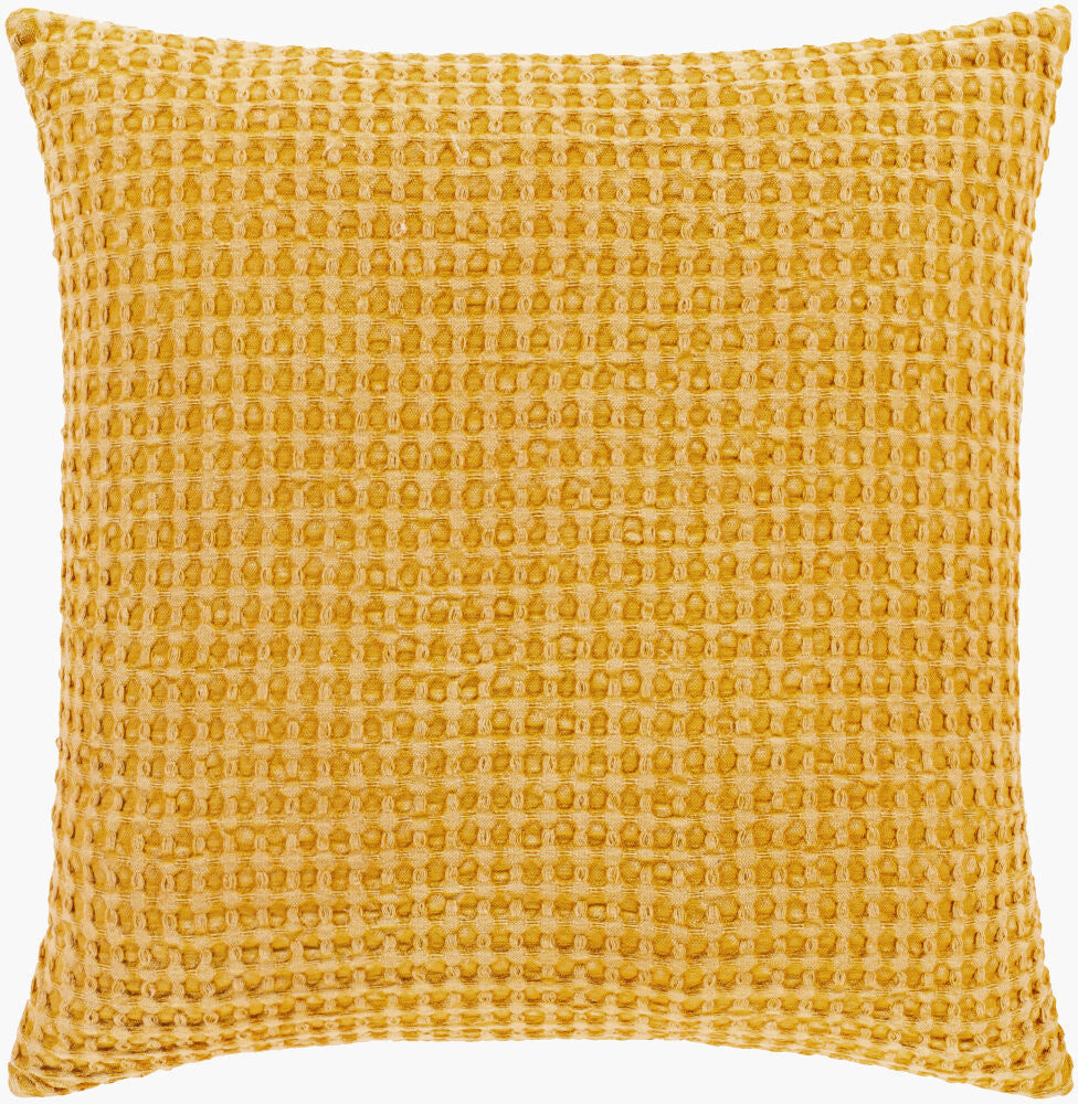 Waffle Accent Pillow — Saffron
