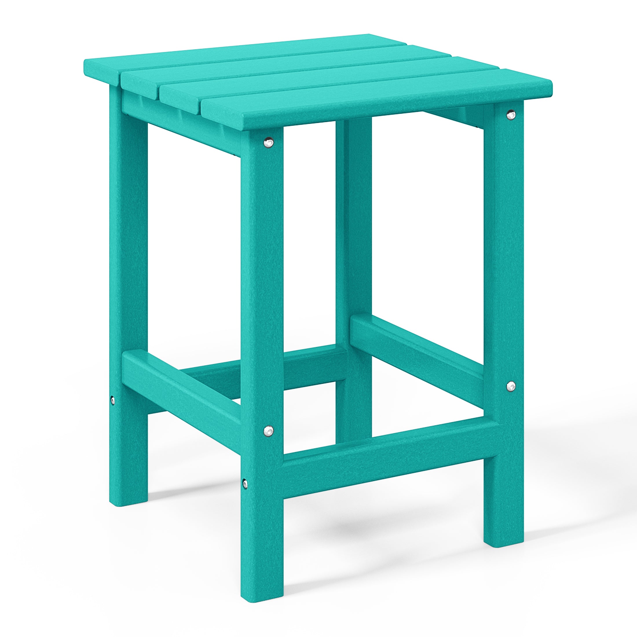 Tuscany All-Weather Outdoor Side Table (18" Height) Turquoise Seahawk Designs Patio Side Tables