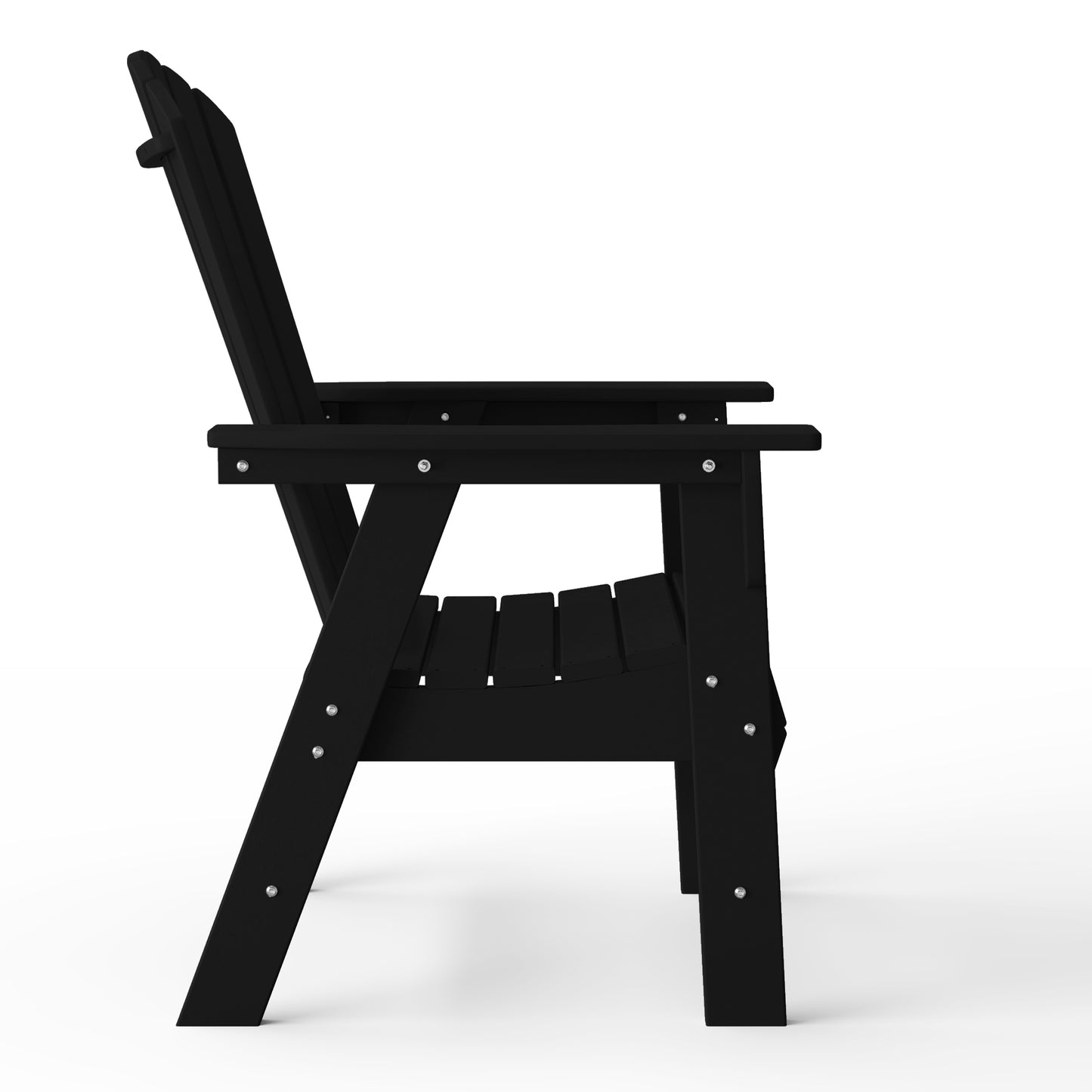 Westport All-Weather Outdoor Classic Adirondack Dining Chair Black Seahawk Designs Patio Dining Chairs