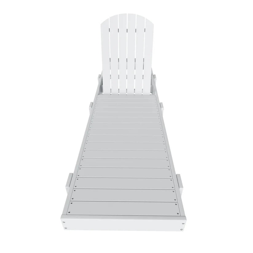 Westport Classic All-Weather Outdoor Adirondack Reclining Sun Lounger White Seahawk Designs Patio Chaise Lounges