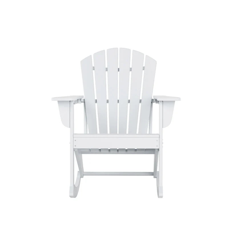 Westport All-Weather Outdoor Rocking Adirondack Chair White Seahawk Designs Patio Rocking Chairs