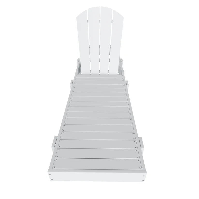 Chatham All-Weather Outdoor Adirondack Reclining Sun Lounger With Wheels White Seahawk Designs Patio Chaise Lounges