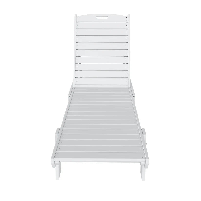 Santa Monica All-Weather Outdoor Reclining Sun Lounger White Seahawk Designs Patio Chaise Lounges