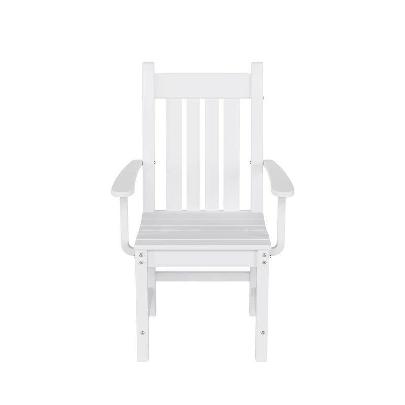 Tuscany All-Weather Outdoor Patio Dining Arm Chair White Seahawk Designs Patio Dining Chairs