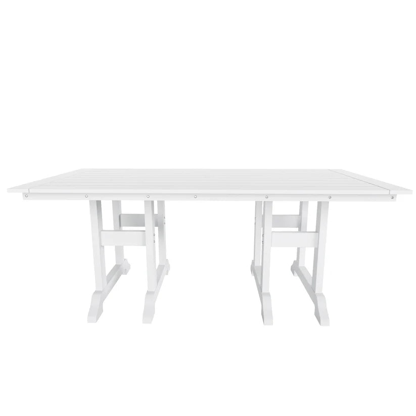 Tuscany All-Weather Outdoor Rectangular Dining Table (71" x 37" Top) White Seahawk Designs Patio Dining Tables