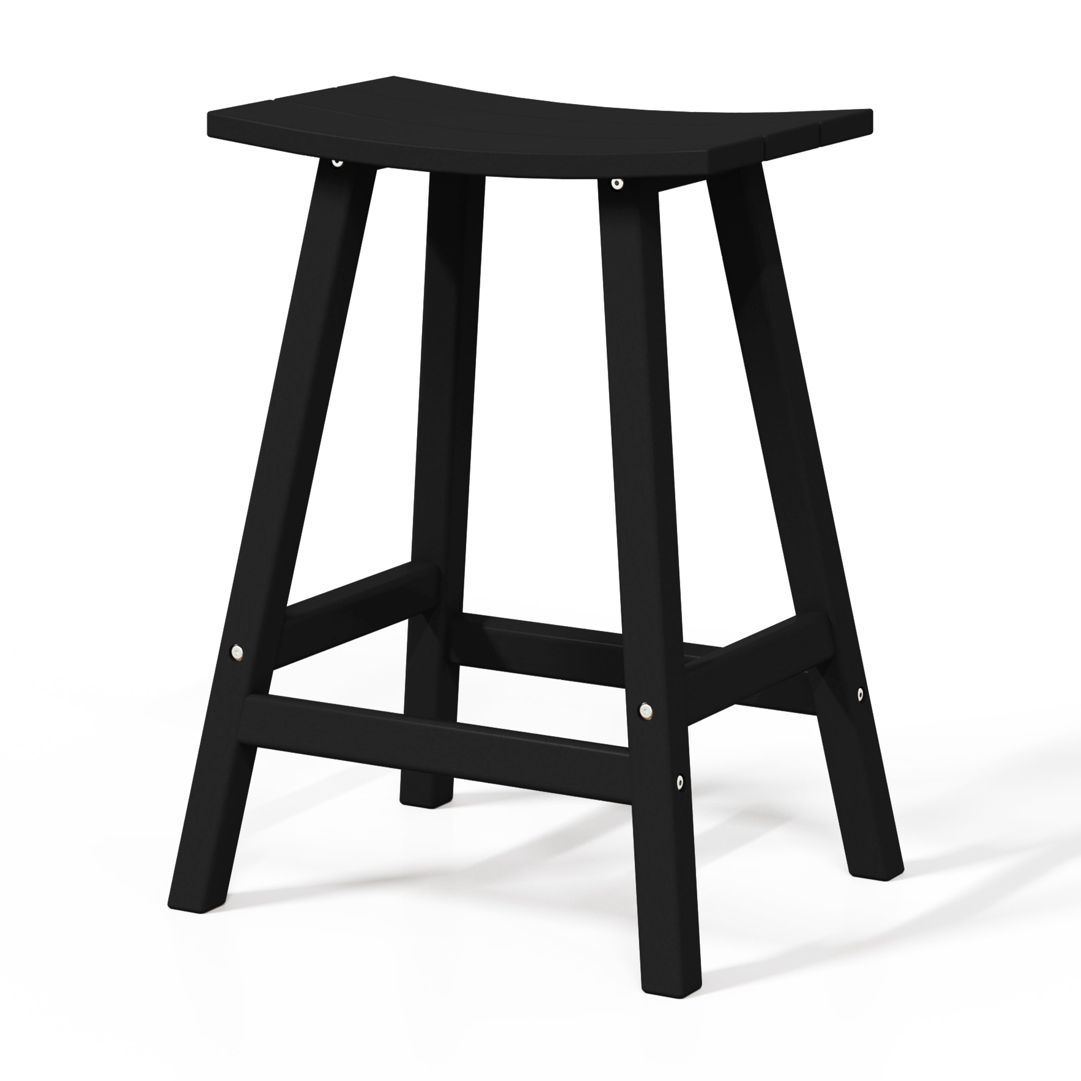 Stockholm All-Weather Outdoor Saddle Counter Stool (24" Height) Seahawk Designs Patio Bar & Counter Stools