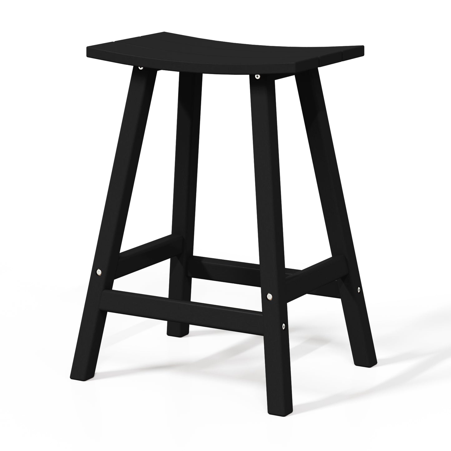 Stockholm All-Weather Outdoor Saddle Counter Stool (24" Height) Seahawk Designs Patio Bar & Counter Stools