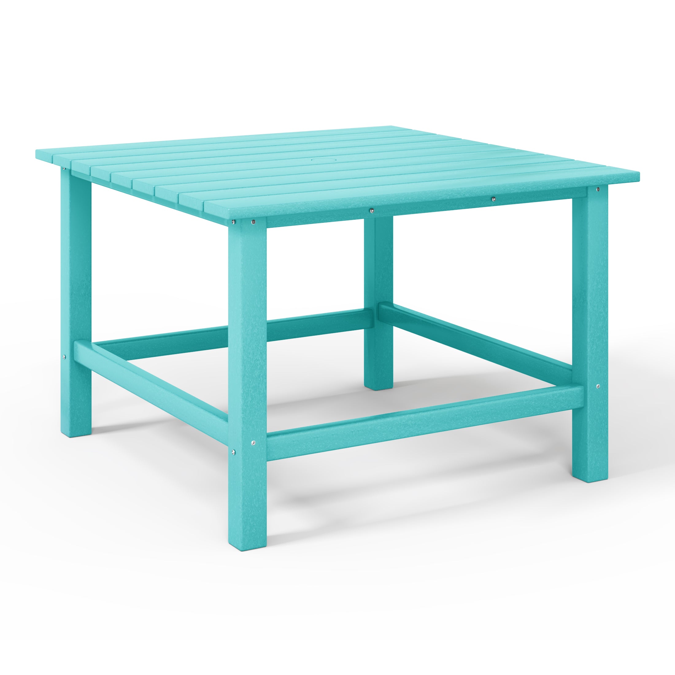 Tiny Terraces Kids' All-Weather Outdoor Square Dining Table (31" Top) Turquoise Seahawk Designs Kids Patio Dining Tables