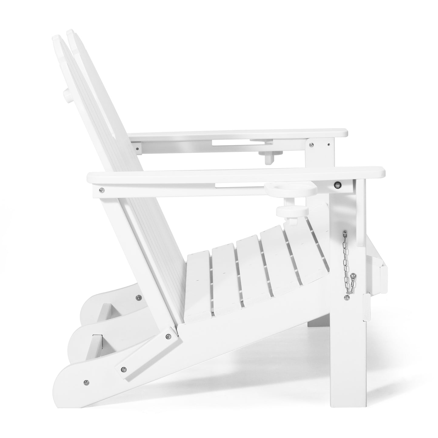 Magnolia Adirondack 49" Folding Bench White Seahawk Designs Patio Benches