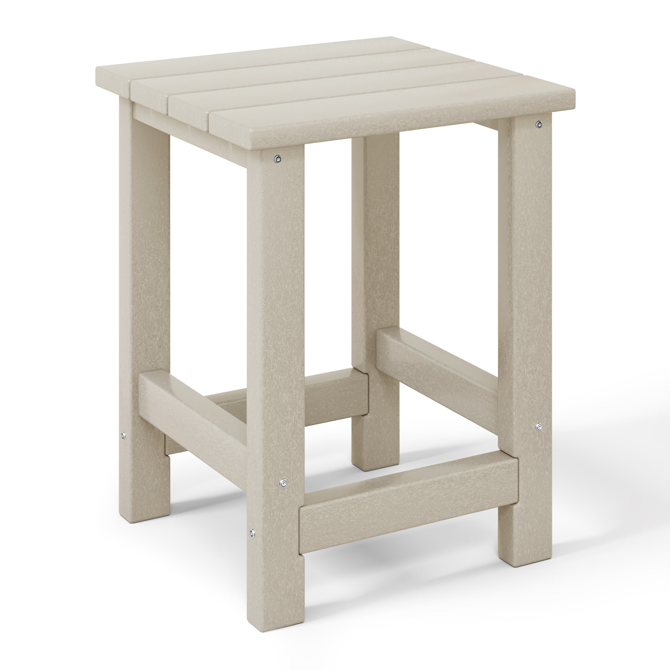 Tiny Terraces Kids' All-Weather Outdoor Side Table (12" Top) Sand Seahawk Designs Kids Patio Side Tables