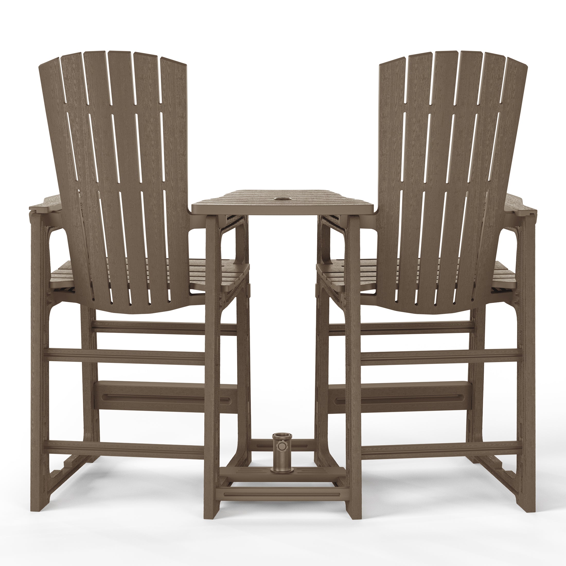 Snap’n Lock Adirondack Balcony Two-Chair Set with Connecting Wedge Table (No Tools or Hardware Required) Seahawk Designs Patio Chairs