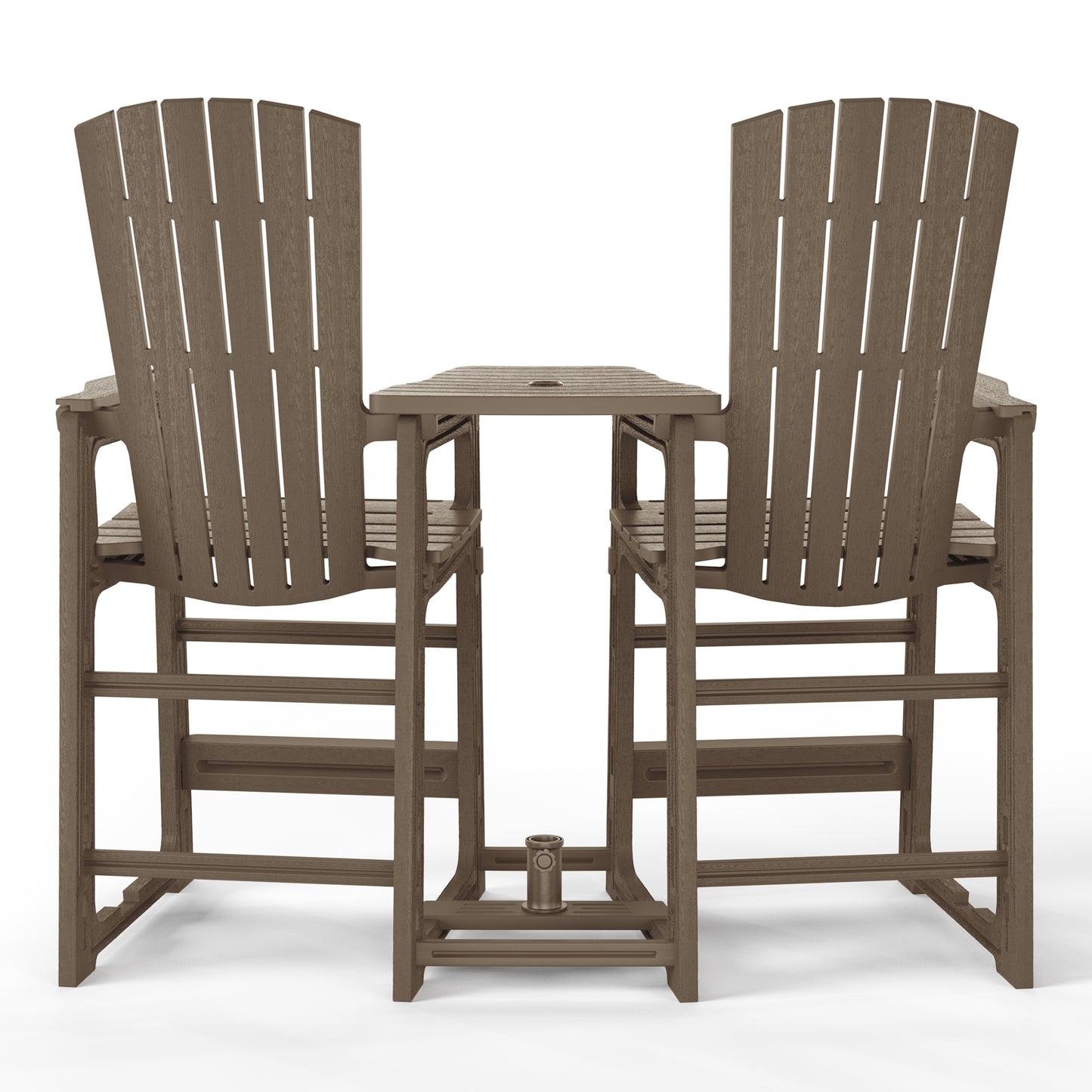 Snap’n Lock Adirondack Balcony Two-Chair Set with Connecting Wedge Table (No Tools or Hardware Required) Seahawk Designs Patio Chairs