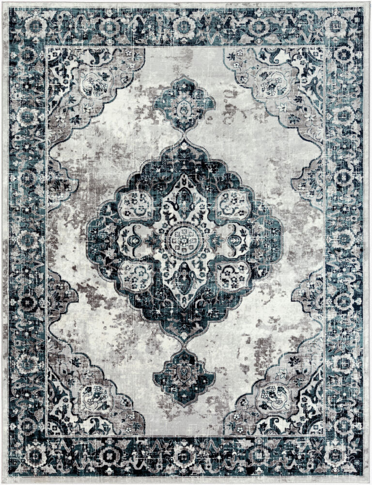Wanderlust Machine Woven Rug — Black/Charcoal