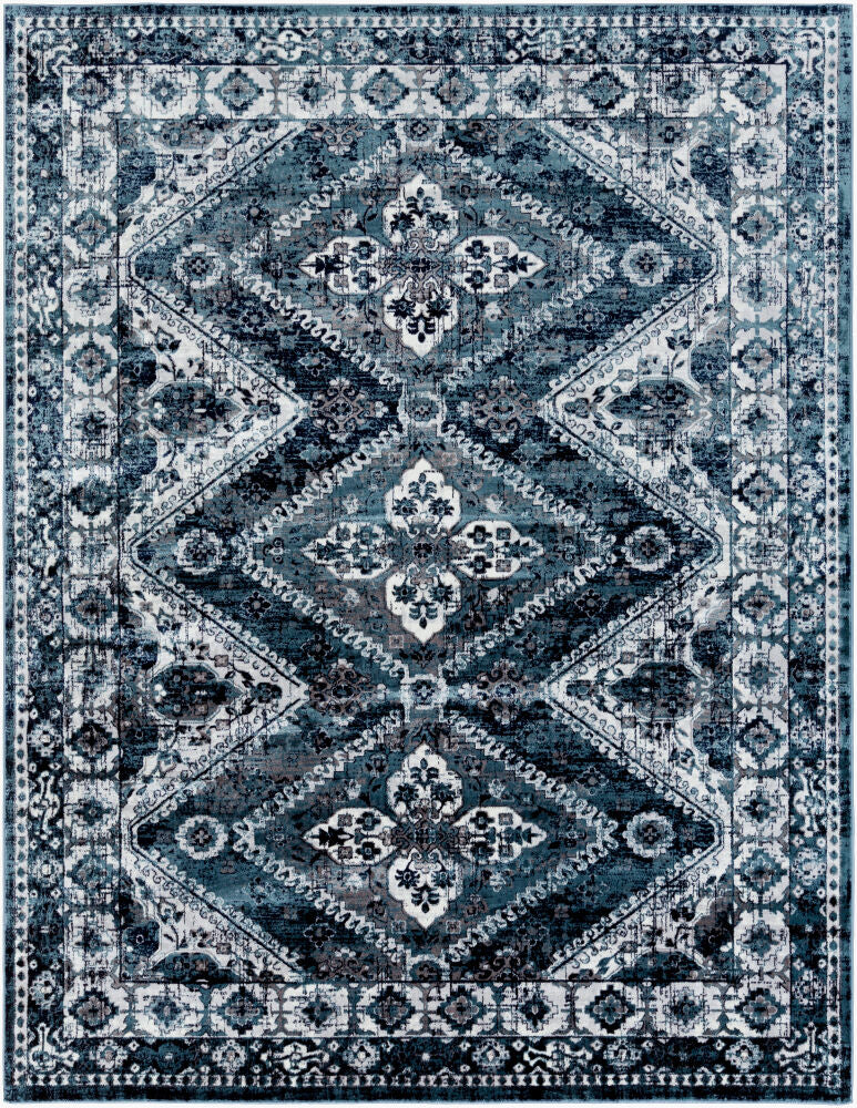 Wanderlust Machine Woven Rug — Black/Charcoal