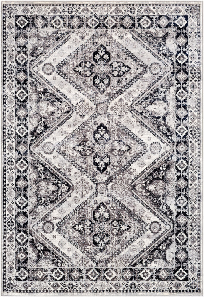 Wanderlust Machine Woven Rug — Black/Charcoal